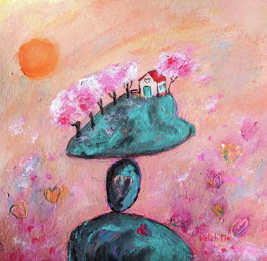 Built On Strength of Love #4 Painting by Haleh Mahbod