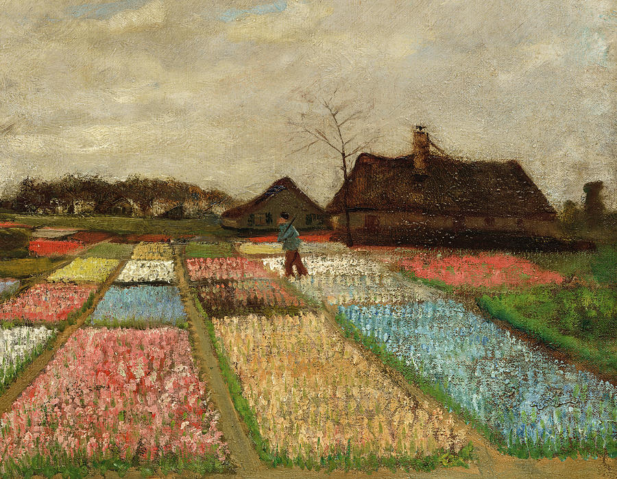 Vincent Van Gogh Painting - Bulb Fields, Flower Beds in Holland, 1883 by Vincent van Gogh