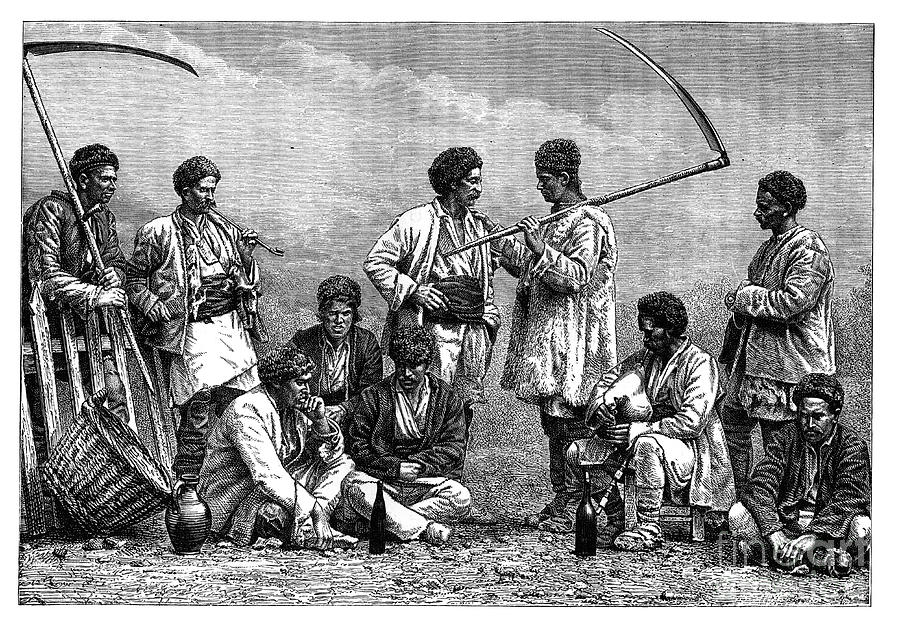 Bulgarian Peasants, C1890 Drawing by Print Collector