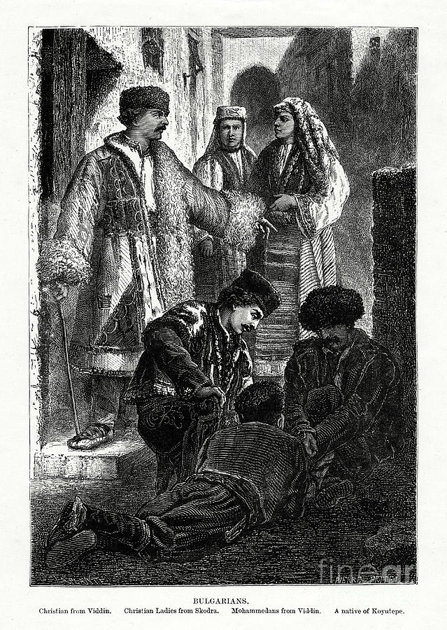 Bulgarians, 1879. Artist Pierre Fritel Drawing by Print Collector