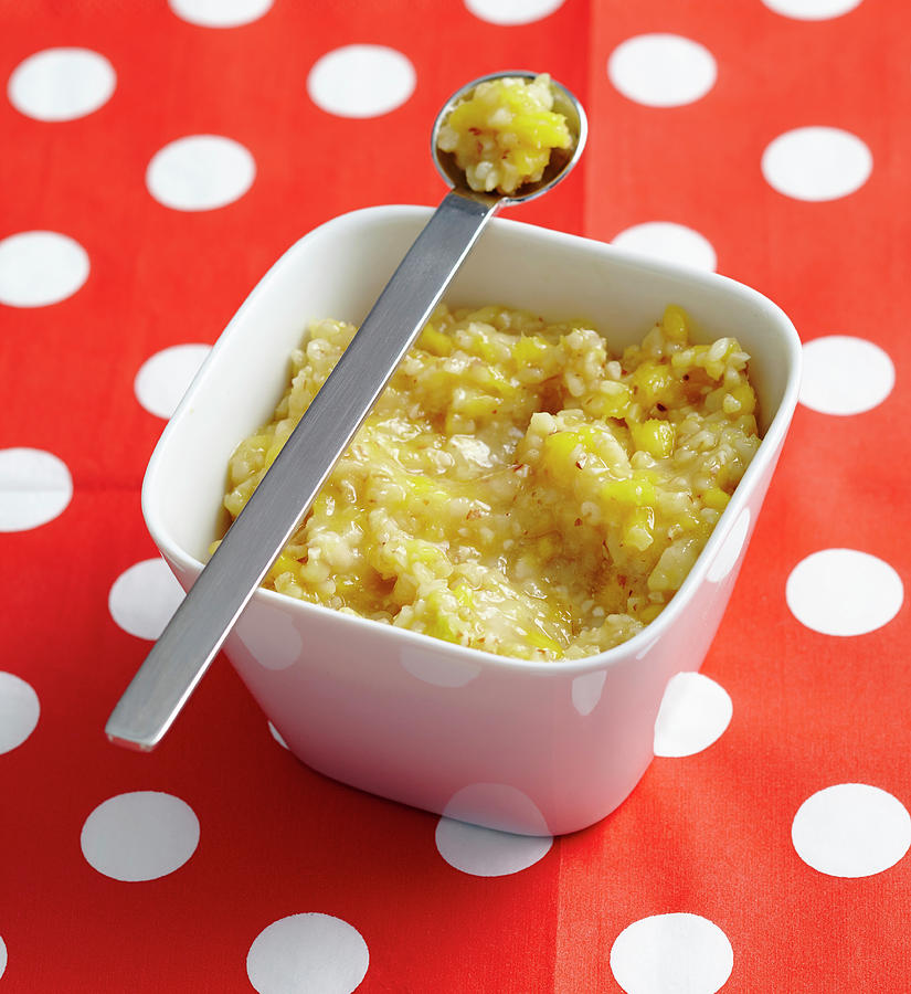 Bulgur Baby Food With Mango And Banana Photograph by Teubner Foodfoto