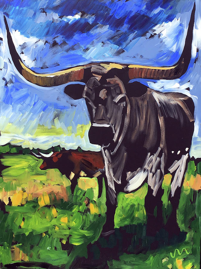 Bull Painting - Bull by Jayne Morgan