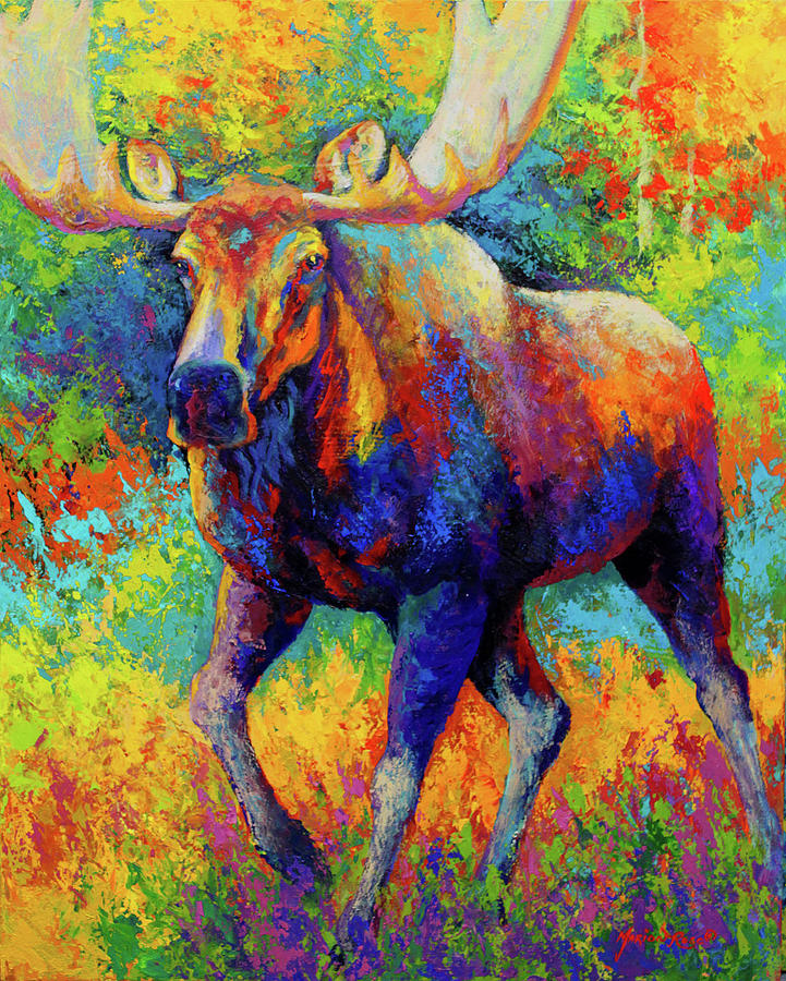 Animal Painting - Bull Moose by Marion Rose