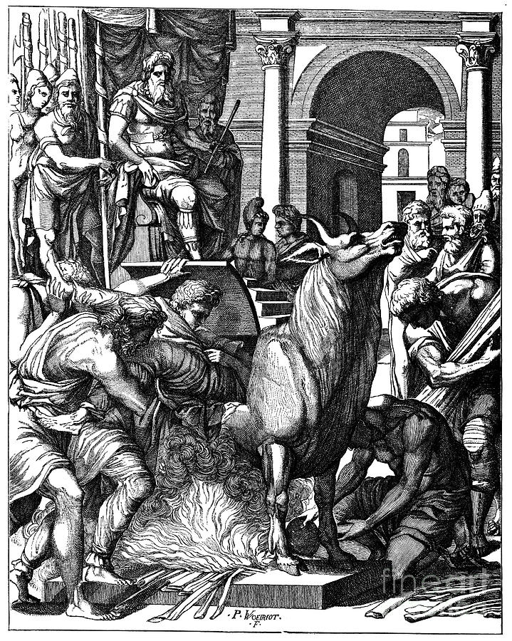 Bull Of Phalaris, Tyrant Of Agrigentum Drawing by Print Collector