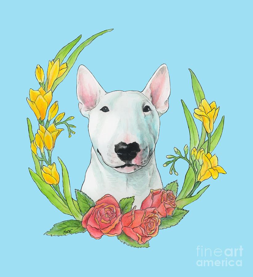 Dog Painting - Bull Terrier Ivan by Jindra Noewi