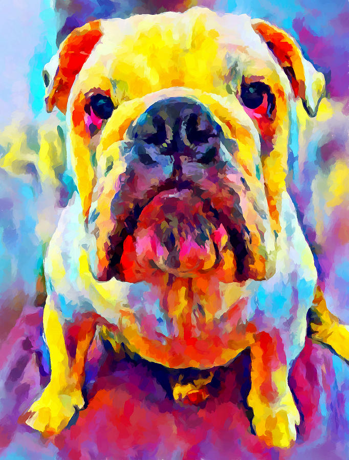 Bulldog 5 Painting by Chris Butler