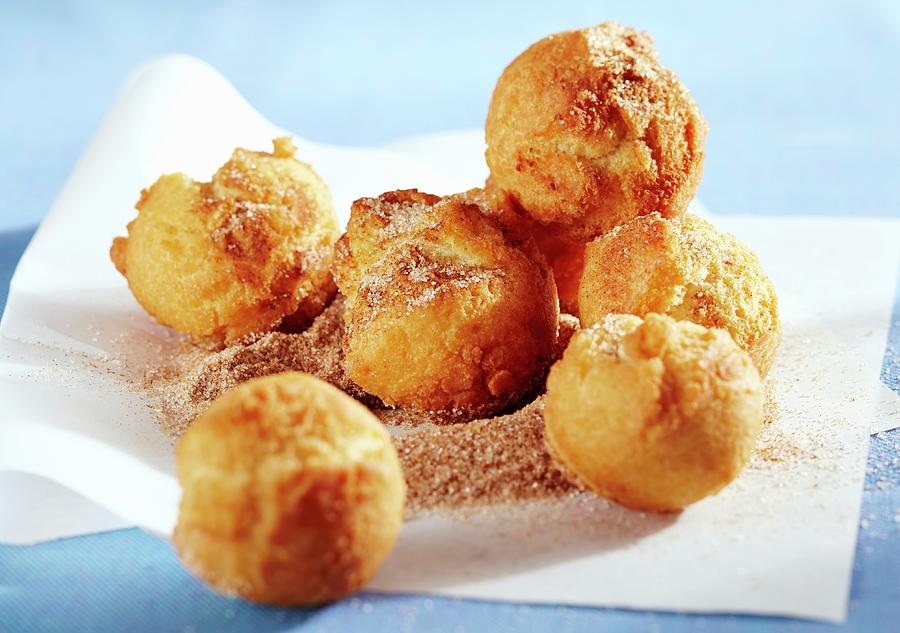 Bullebasches deep-fried Pastry Balls, Eastern Frisia, Germany Photograph by Teubner Foodfoto