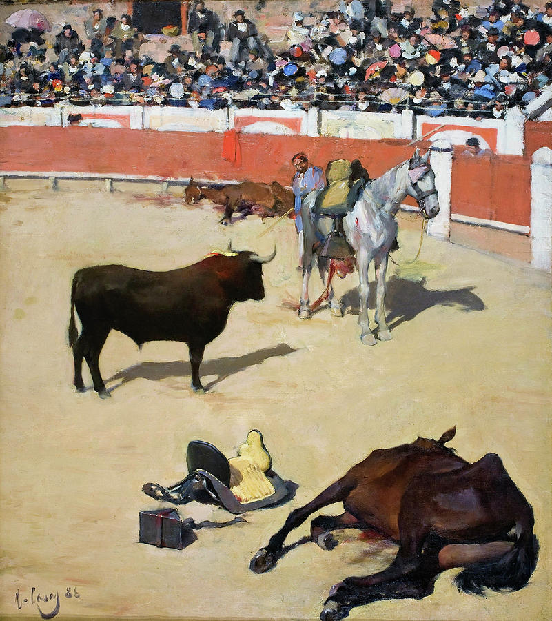 Bulls, Dead Horses - Digital Remastered Edition Painting by Ramon Casas