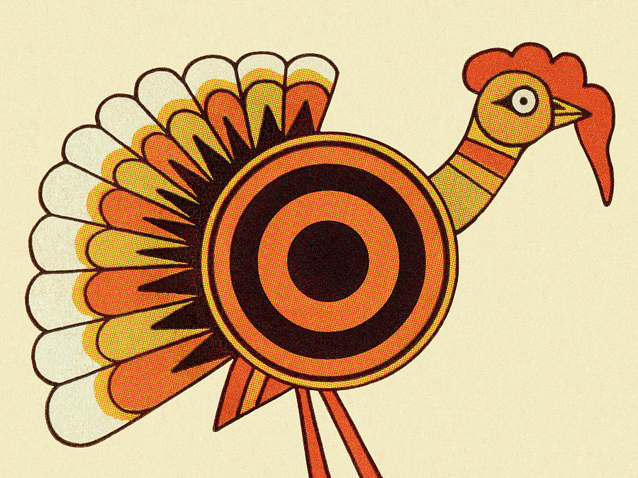 Fall Drawing - Bulls Eye Turkey by CSA Images