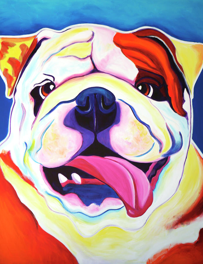 Bully Grin Painting by Dawgart - Pixels