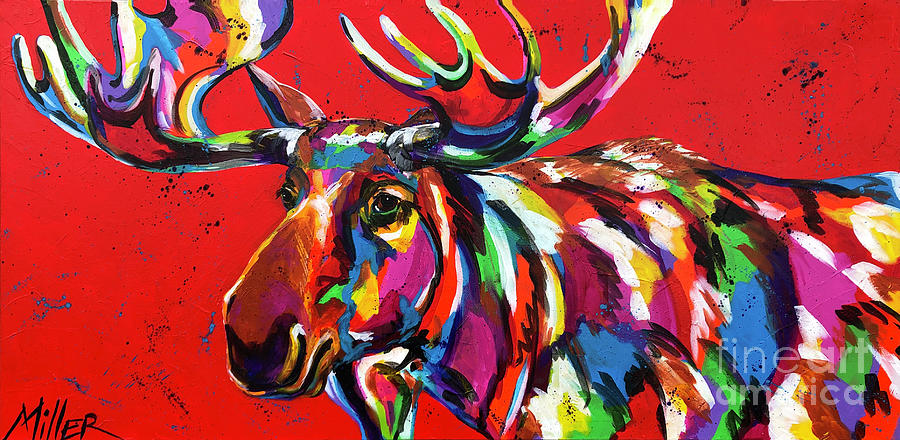 Moose Painting - Bully Moose by Tracy Miller Moose Painting - Bully Moose by Tracy Miller