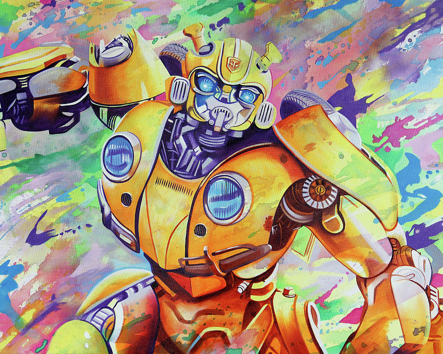 Abstract Painting - Bumblebee by Joshua Morton