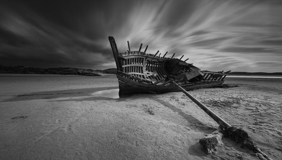 Abandoned Photograph - Bunbeg Shipwreck by Peter Krocka