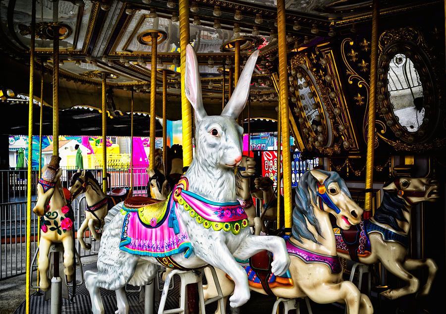 Bunny Rabbit Carousel Photograph by James DeFazio - Fine Art America