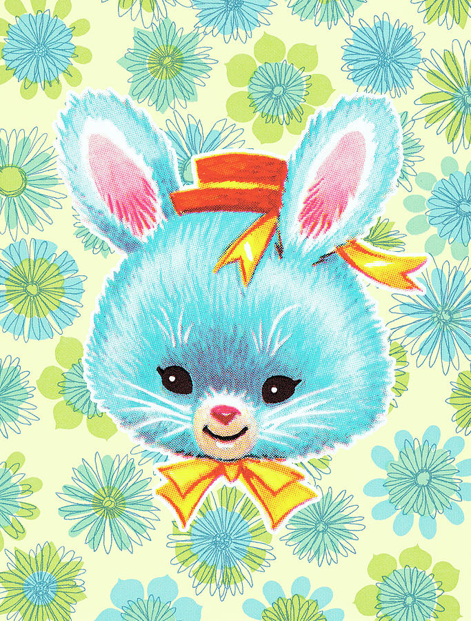 Easter Drawing - Bunny rabbit by CSA Images