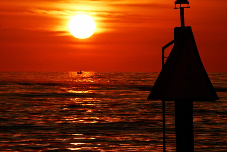 Buoy Sunset Photograph