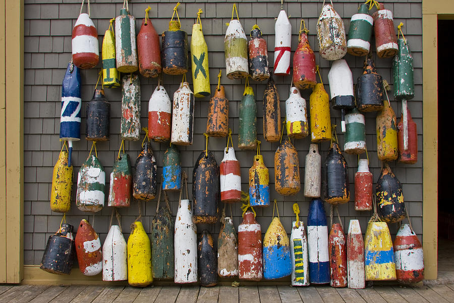 Hanging Photograph - Buoys by Somenice