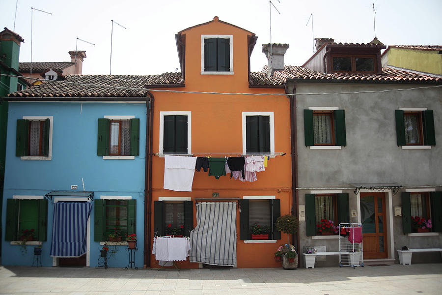 Burano Houses Photograph by Jim Cook