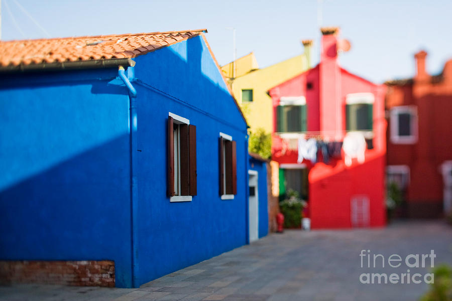 Color Photograph - Burano Island In Tilt-shift by Zinaida Zakharova Color Photograph - Burano Island In Tilt-shift by Zinaida Zakharova