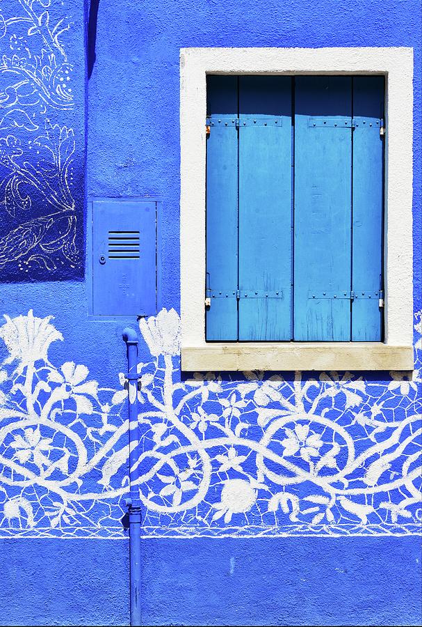 Burano Style Wall And Window Photograph by Paul Biris