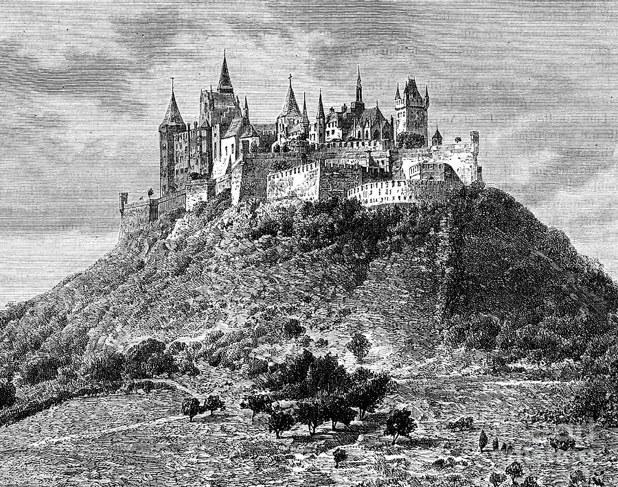 Burg Hohenzollern, South Of Stuttgart Drawing by Print Collector