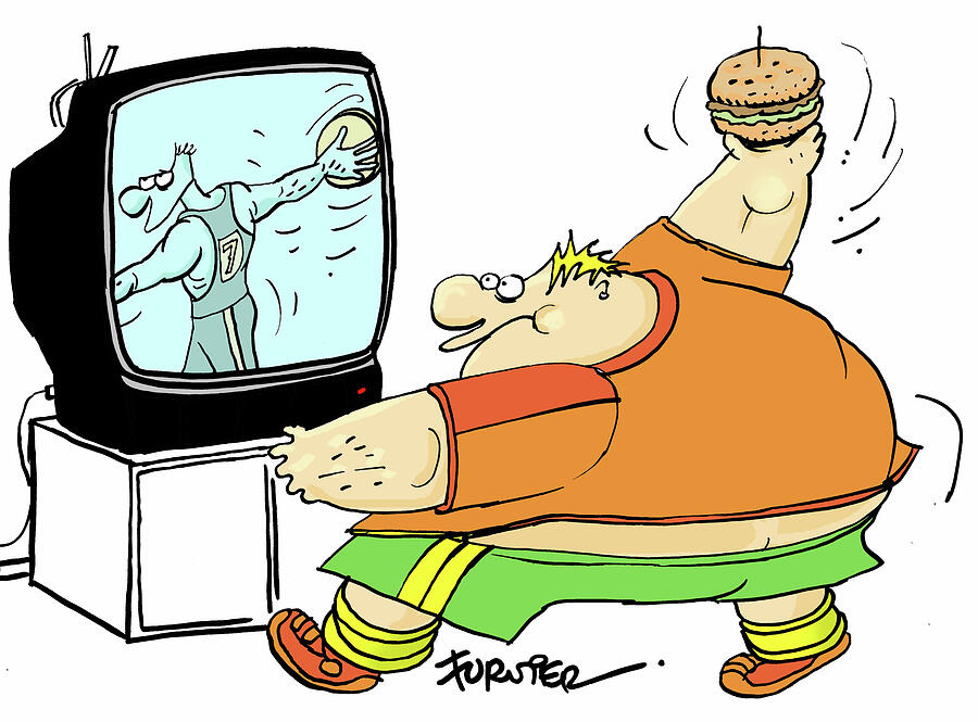 Burger Discus Drawing by Claudio Furnier Burger Discus Drawing by Claudio Furnier