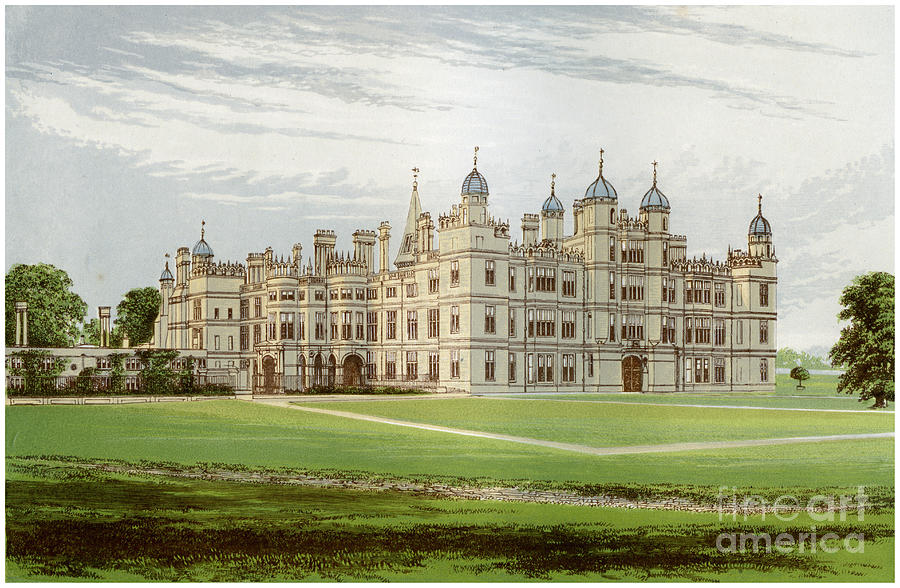Burghley House, Lincolnshire, Home Drawing by Print Collector