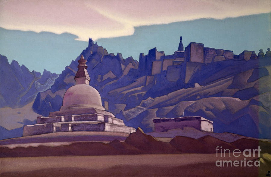 Burial Mound, Ladakh, 1937 By Nicholas Roerich Painting by Nicholas Roerich