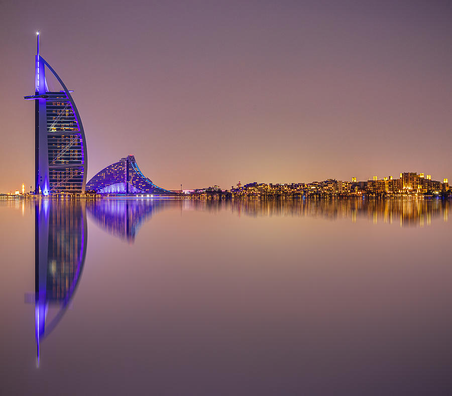 Architecture Photograph - Burj Al Arab Reflections by Mohammed Shamaa