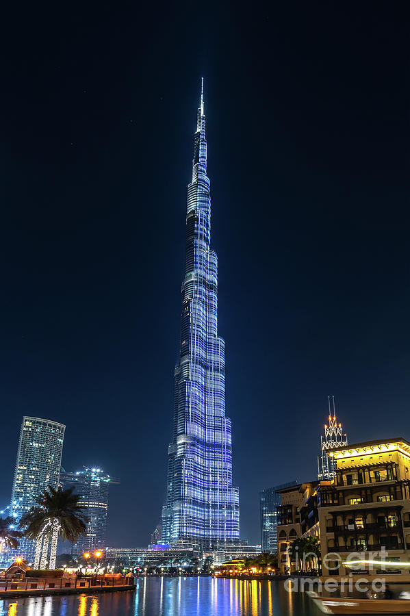 599px x 900px - Burj Khalifa in Dubai at night Photograph by Delphimages Photo Creations -  Fine Art America