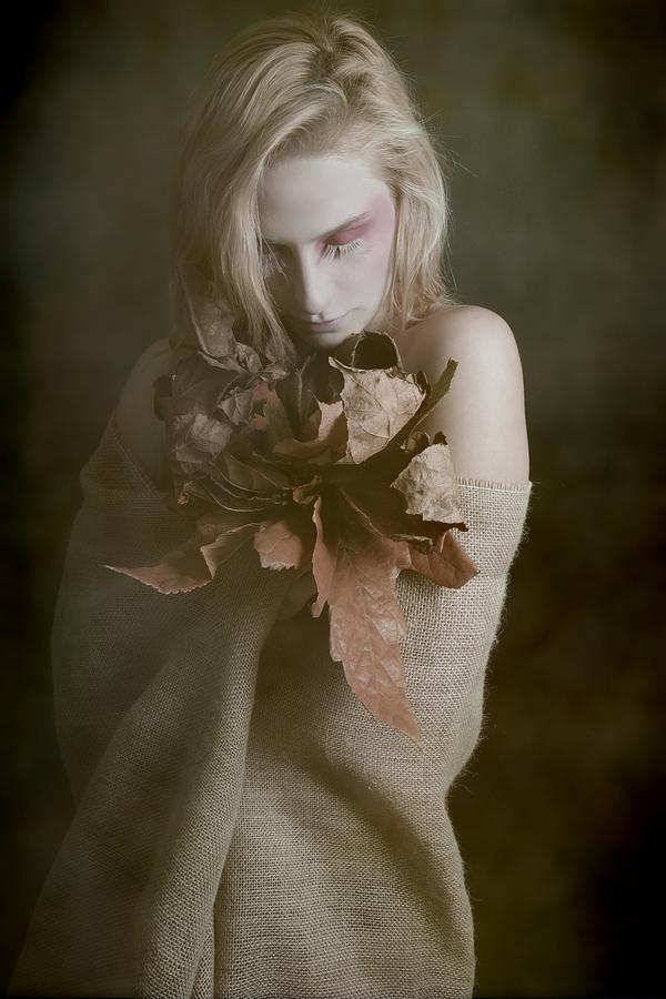 Portrait Photograph - Burlap by Olga Mest