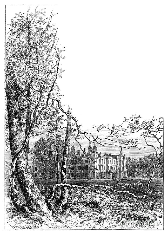 Burleigh House Gardens, Stamford Drawing by Print Collector