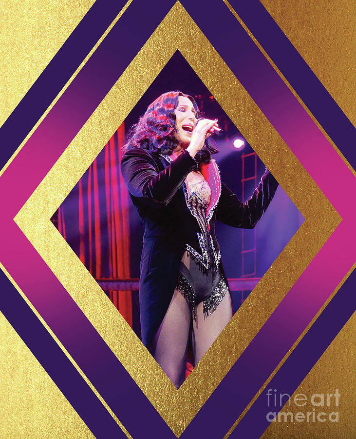 Cher Digital Art - Burlesque Cher Diamond by Cher Style