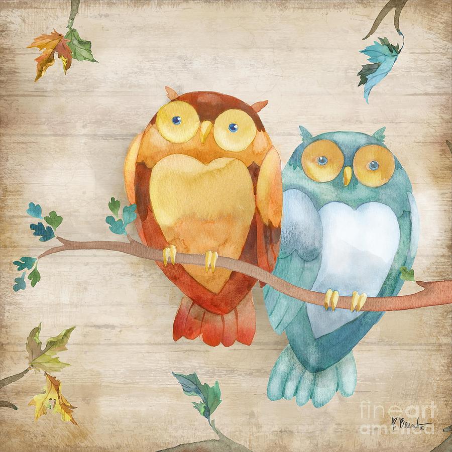 Bird Painting - Burlington Owls by Paul Brent