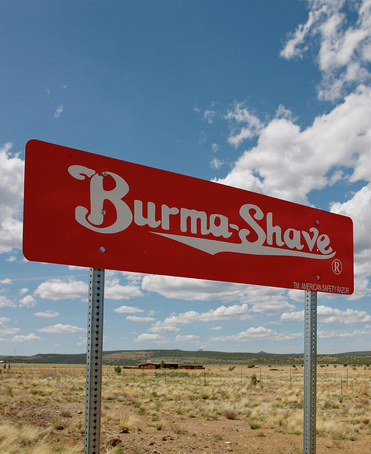 Burma Shave Sign, Route 66, Arizona Painting by 