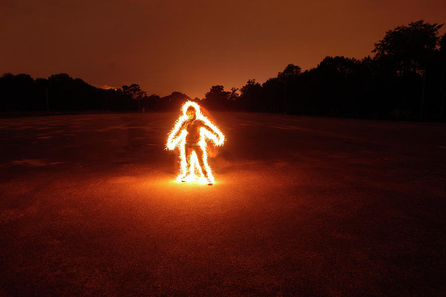 Burning Boy Photograph by Bertrand Demee