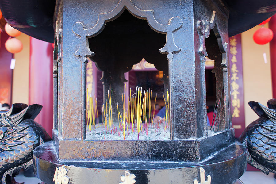 Burning Incense Sticks, Hsi Laie Temple Photograph by Tuan Tran