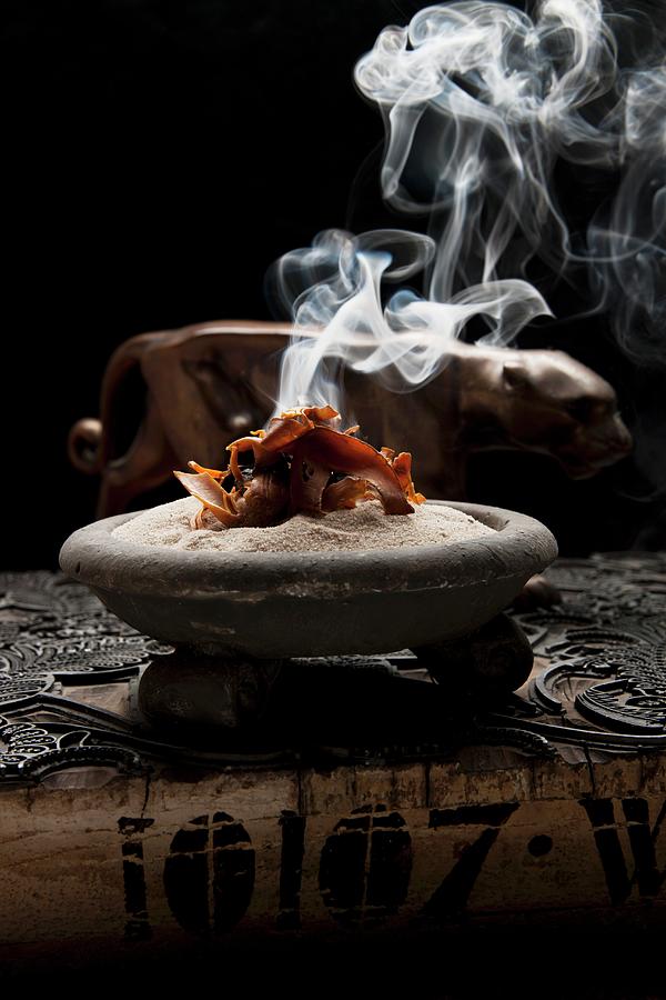 Burning Mace incense Photograph by Sabine Lscher