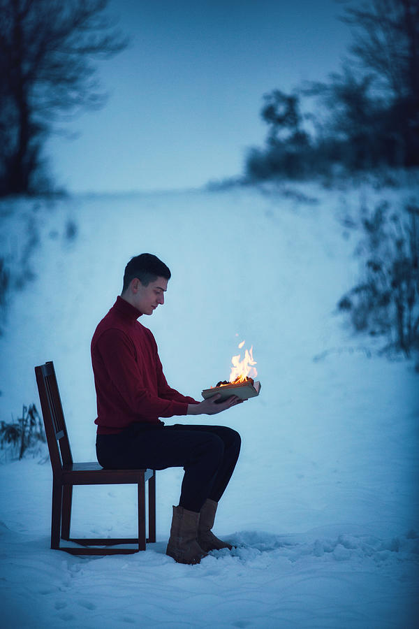 Book Photograph - Burning by Magdalena Russocka