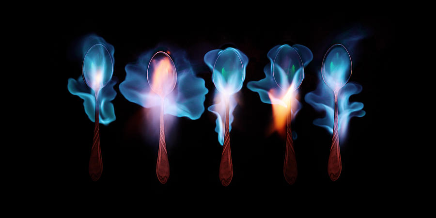 Abstract Photograph - Burning Magic Potion by Floriana Barbu