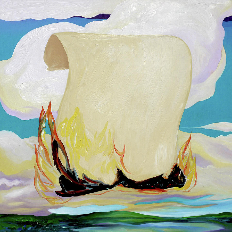 Burning Scroll Painting by Joseph Demaree