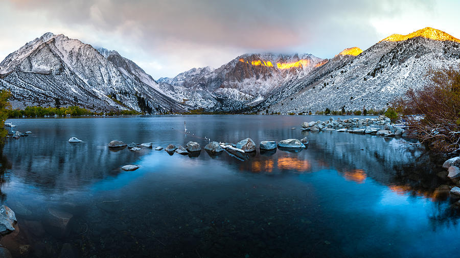 Winter Photograph - Burning Through The Frozen Mountain by Li Qun Xia