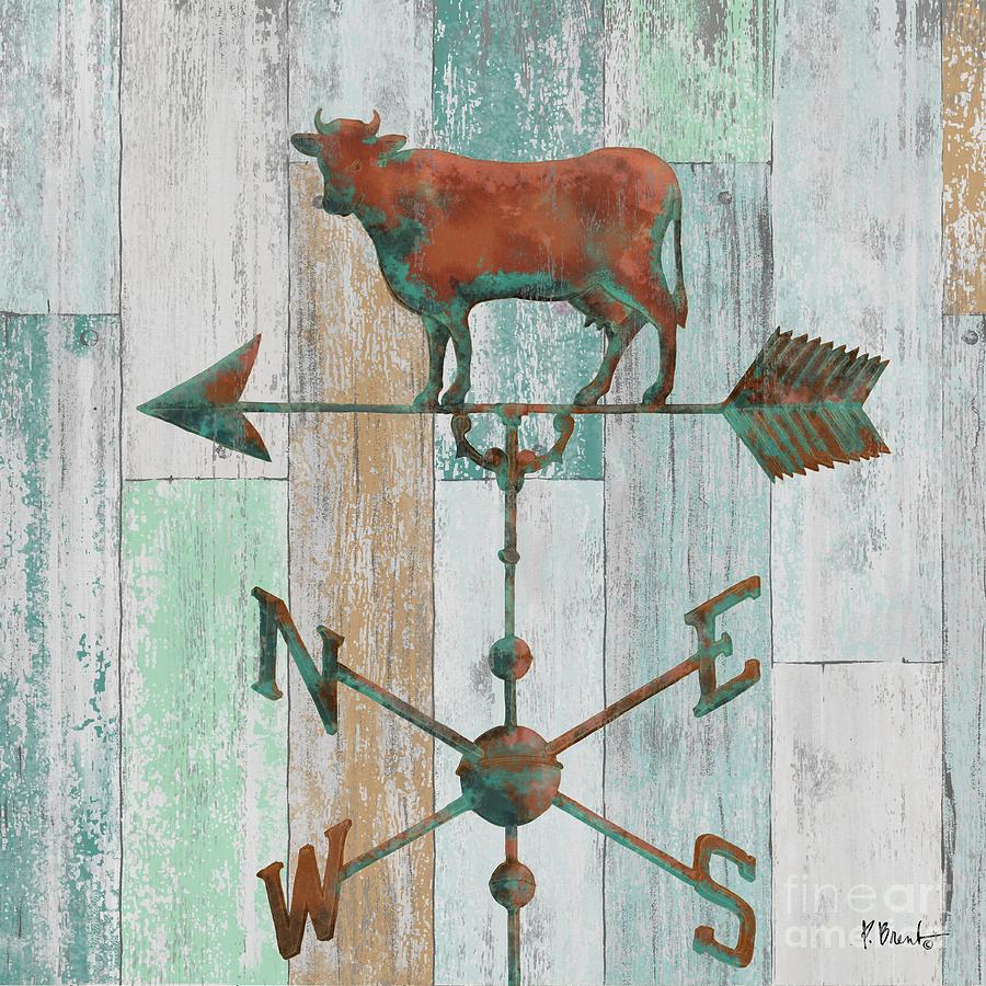 Cow Painting - Burnished Vanes IV by Paul Brent