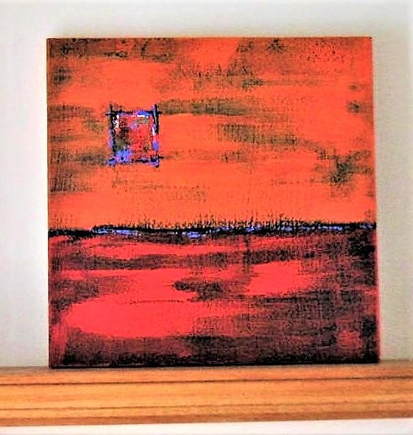 burnt orange abstract art