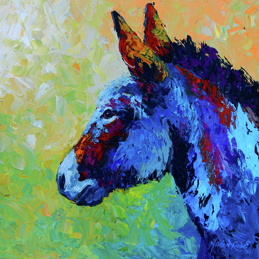 Animal Painting - Burro by Marion Rose