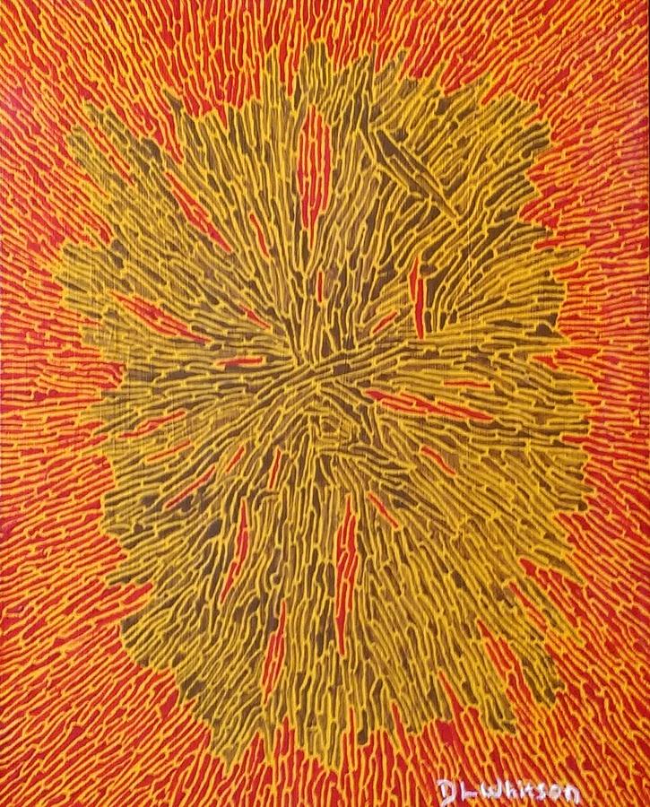 Burst on Red Painting by DLWhitson