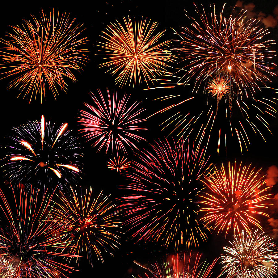 Bursts Of Fireworks By C 11 Dorann Weber