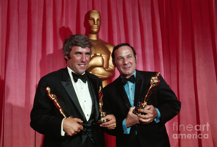 Burt Bacharach And Hal Davis With Oscar Photograph by Bettmann