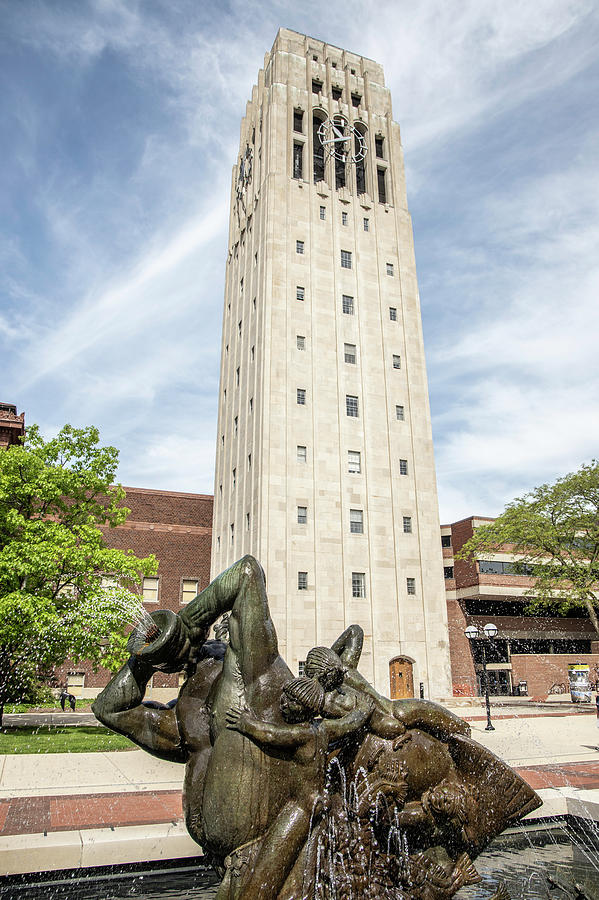 Burton Tower and Sculpture  Photograph by John McGraw