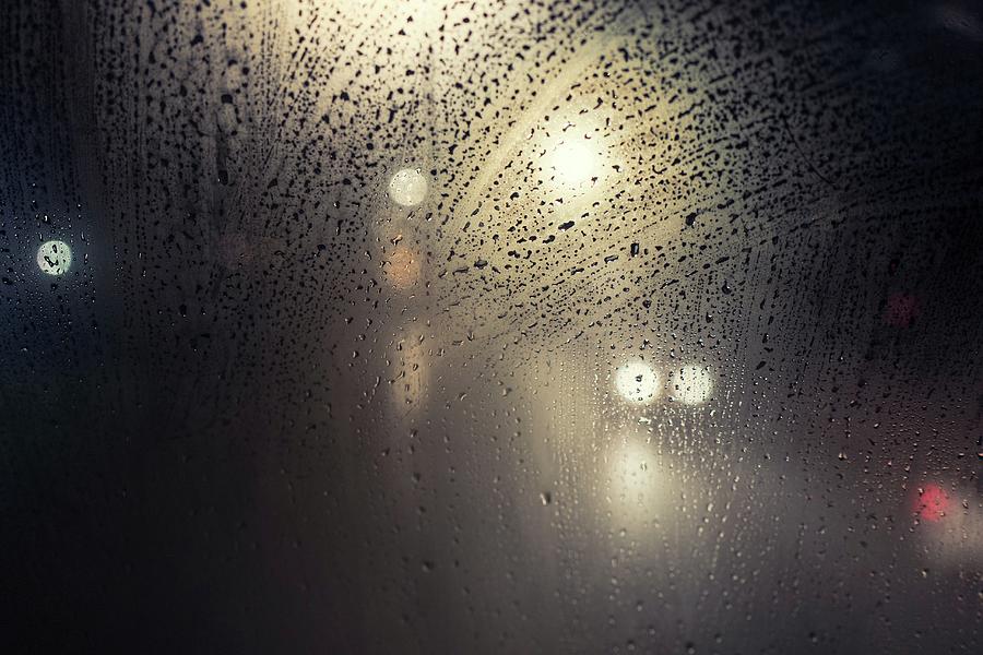 Bus Window With Water Drops And Light Photograph by Lluis Real - Fine ...